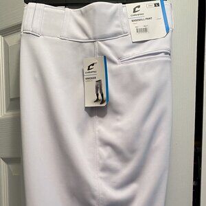 Champro White Knicker Loose Fit Baseball Pants w/ tags Size Adult L